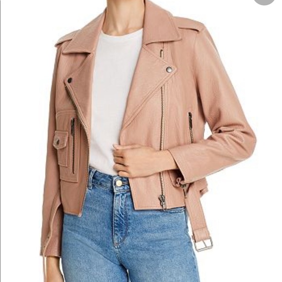 Joie Ondra Leather Motto Jacket Nwot 